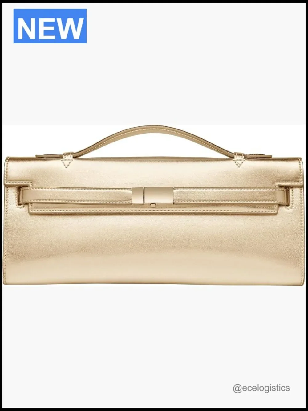 PU Leather Top Handle Clutch Purse, Evening Work Business Bag